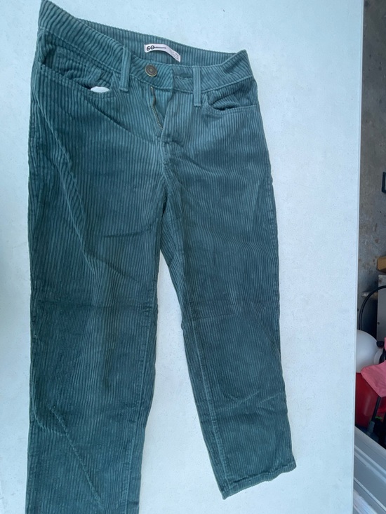 Denim - Corduroy Trousers in Teal Green